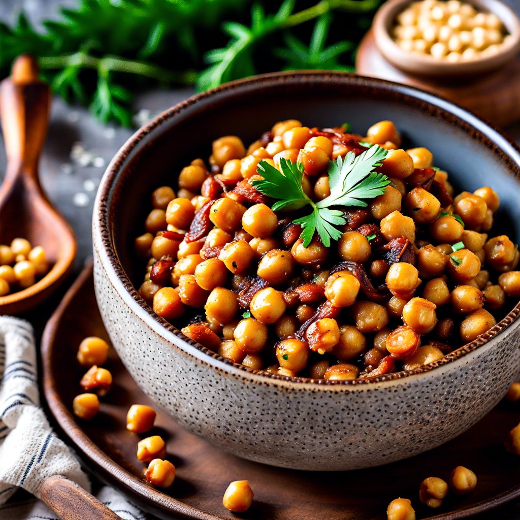 spiced baked chickpeas