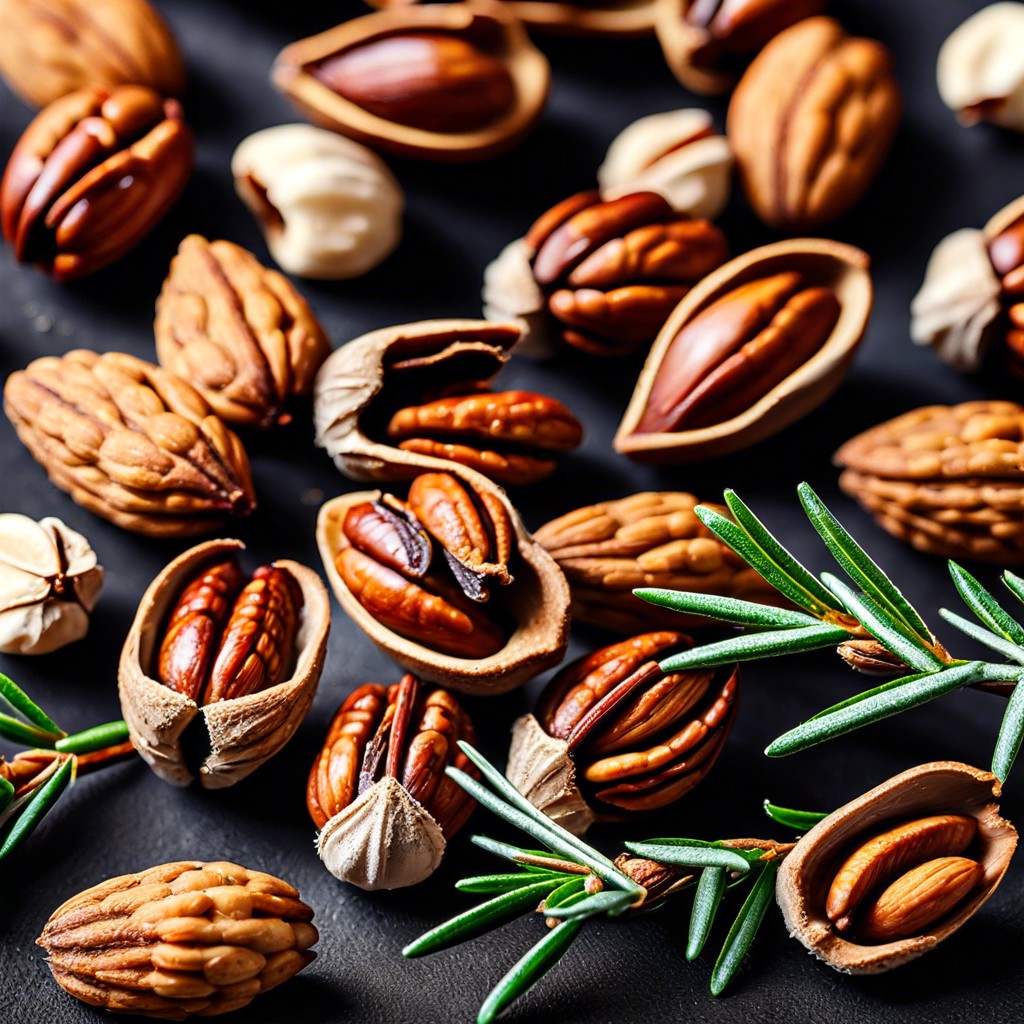 spiced nuts with rosemary and cayenne