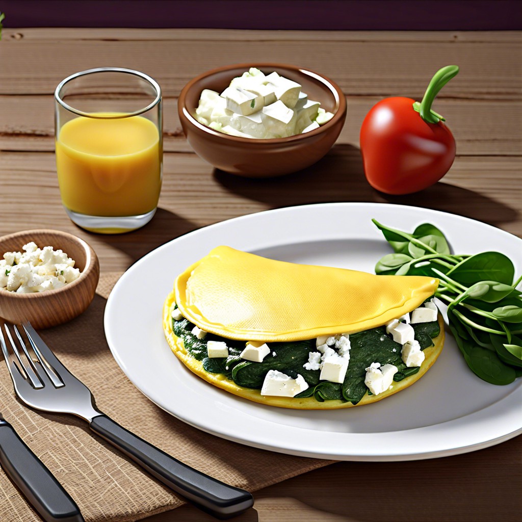 spinach and feta omelet