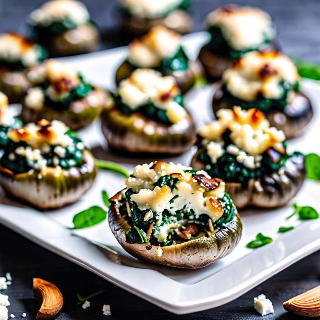 spinach and feta stuffed mushrooms