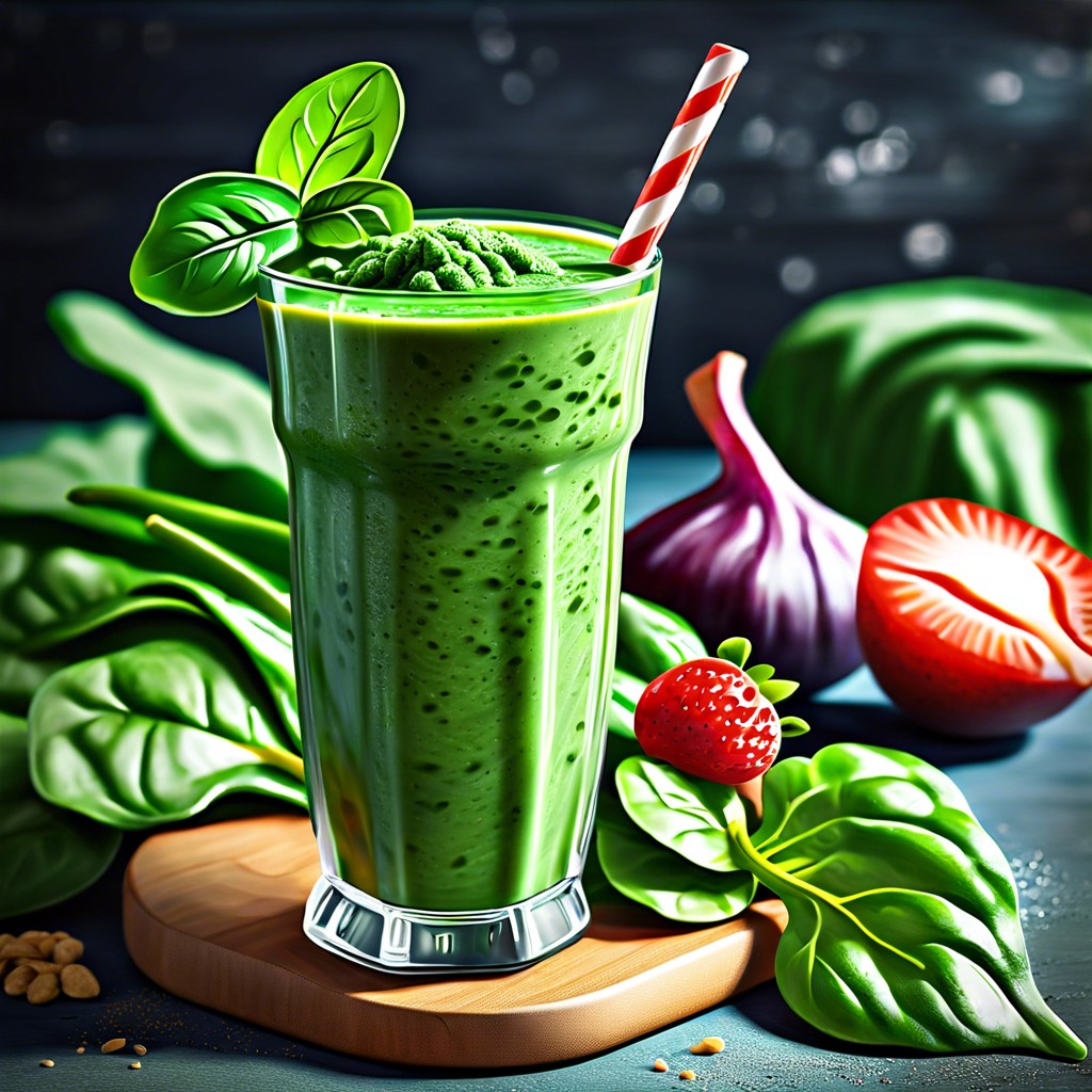 spinach smoothie with almond milk