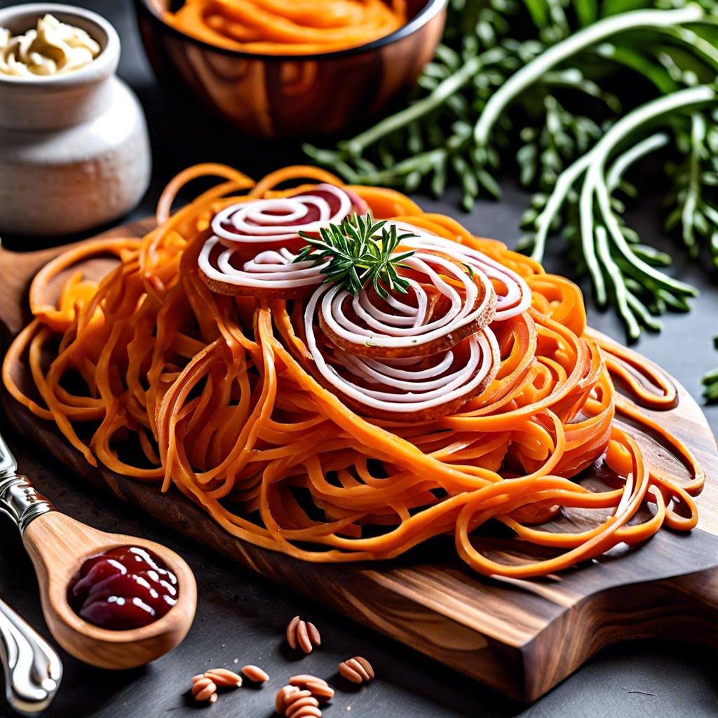 spiralized sweet potato