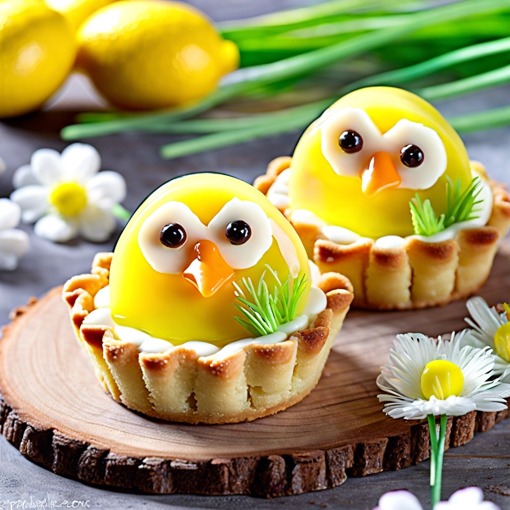 spring chick lemon tarts