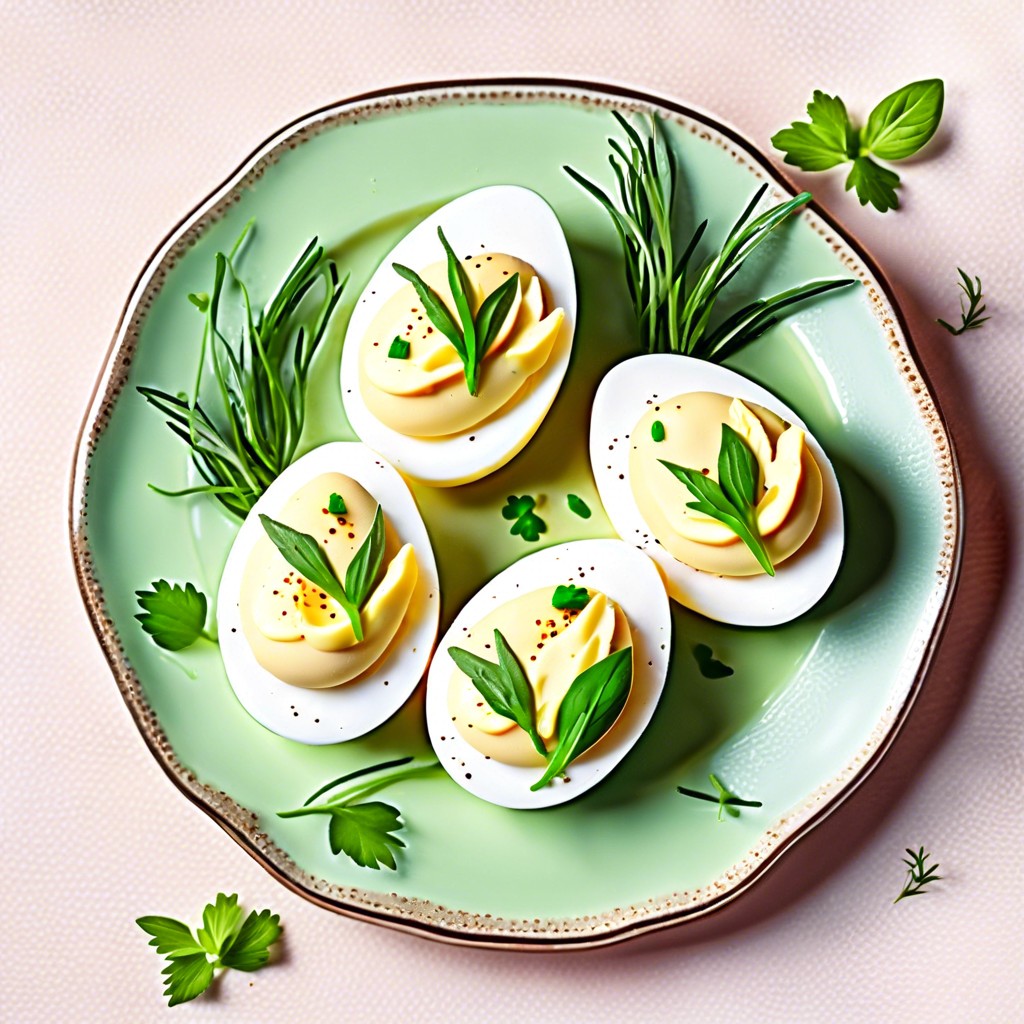 spring herb deviled eggs