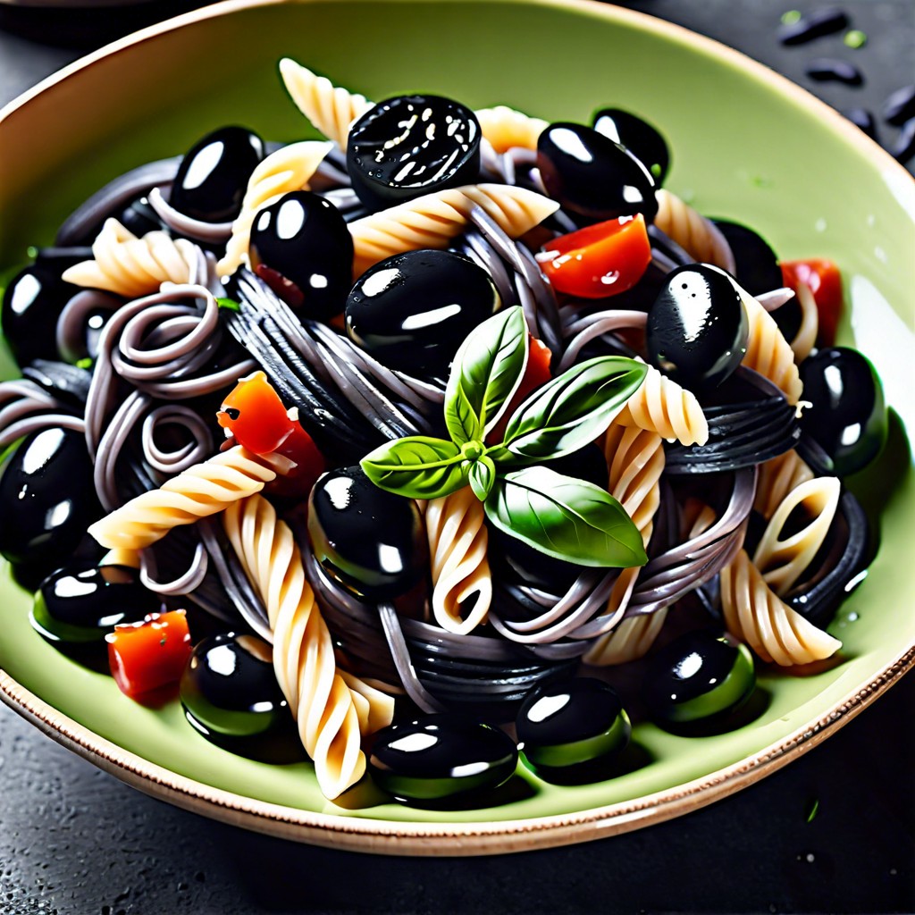 squid ink pasta salad