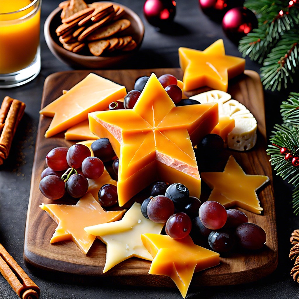 star shaped cheddar slices