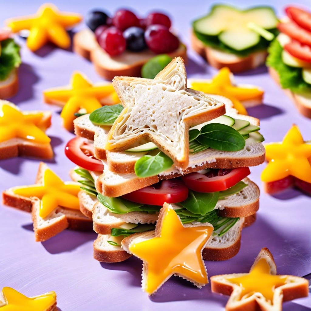 star shaped mini sandwiches