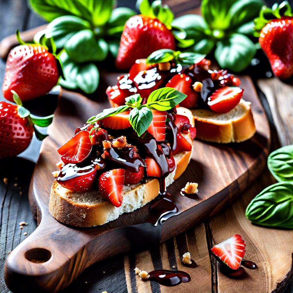 strawberry balsamic bruschetta