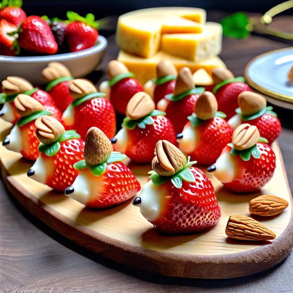 strawberry mice with almond ears