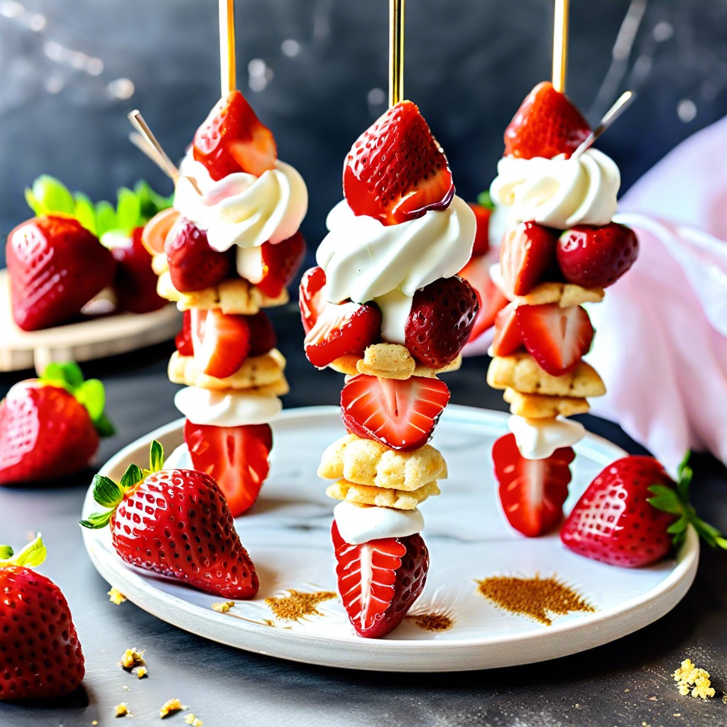 strawberry shortcake skewers