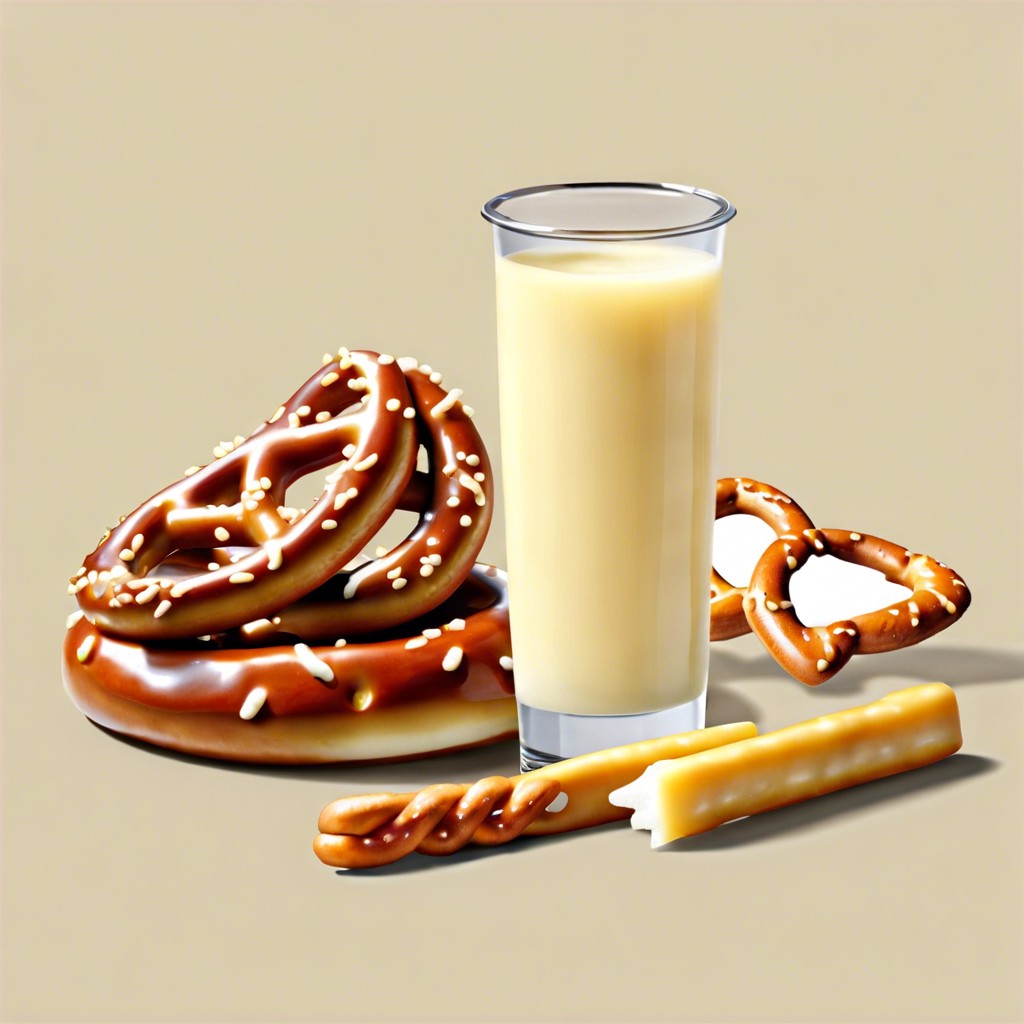 string cheese and pretzels