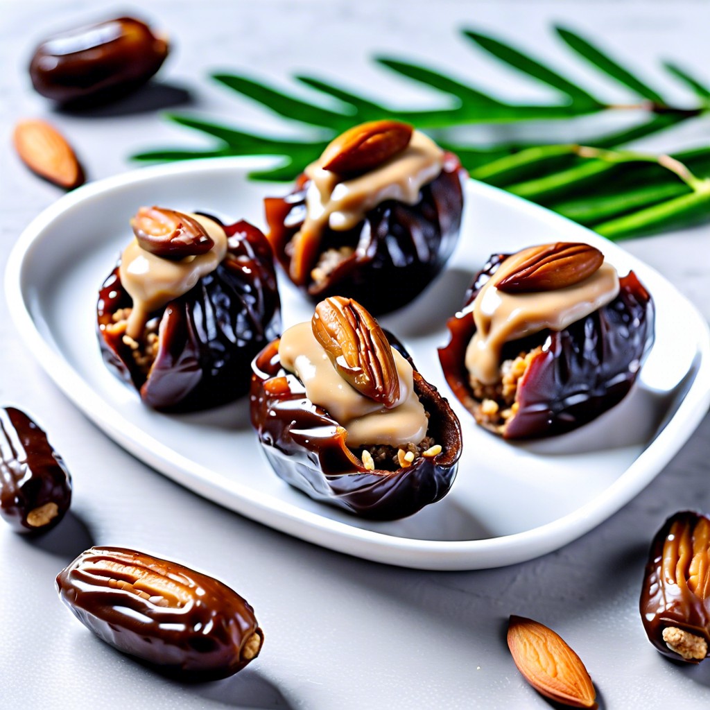 stuffed dates with almond butter