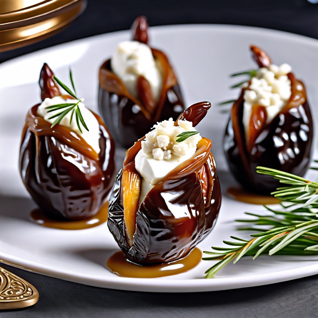 stuffed dates with goat cheese and walnuts
