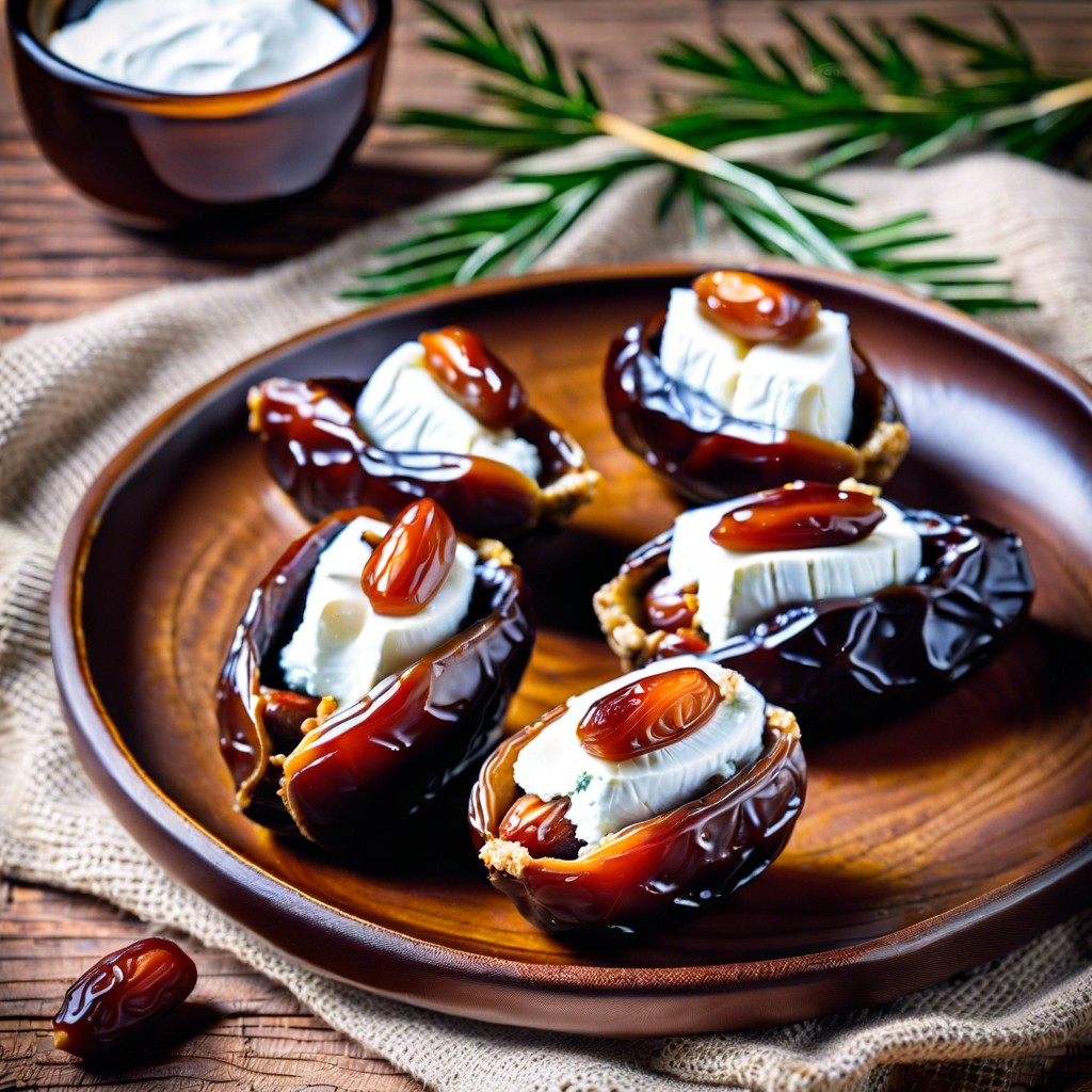 stuffed dates with goat cheese