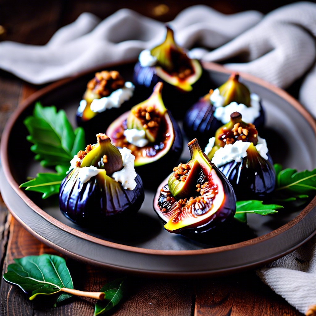 stuffed figs with goat cheese