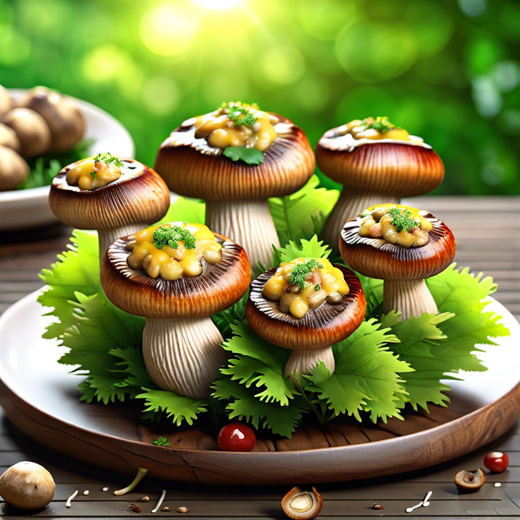 stuffed mushrooms with herb cream cheese