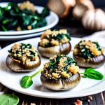 stuffed mushrooms with quinoa and spinach