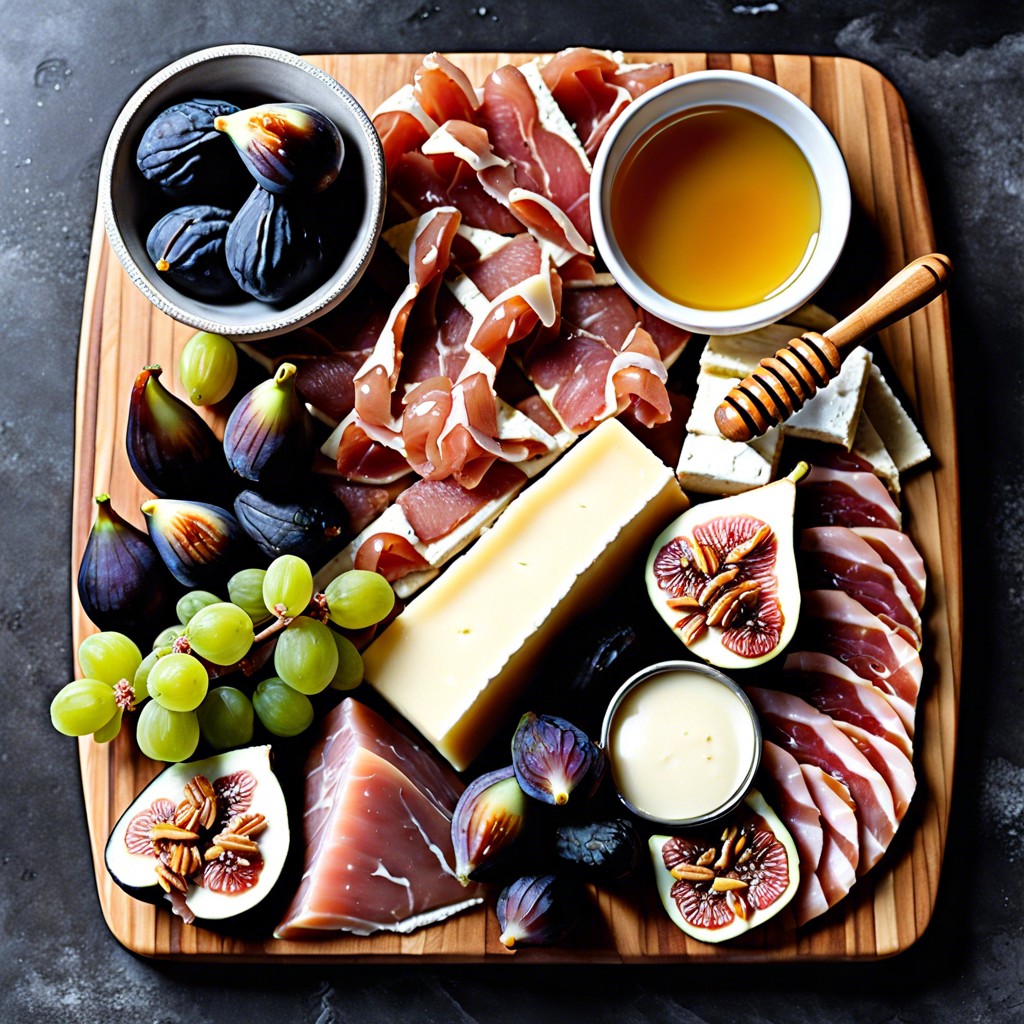 sweet amp savory prosciutto brie figs honey almonds