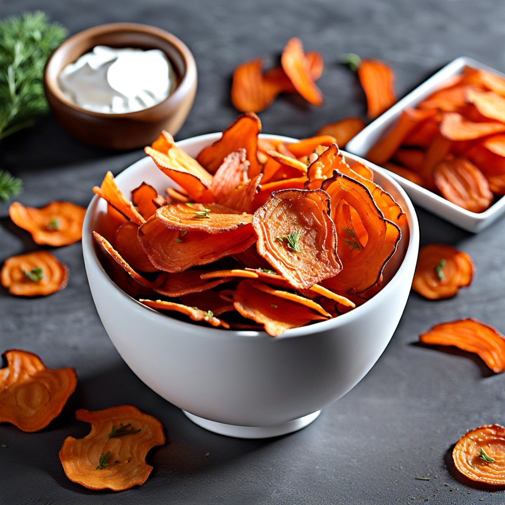 sweet and salty carrot chips