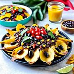 sweet plantain and black bean nachos