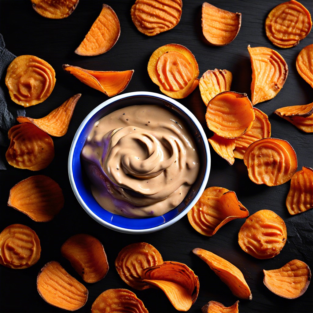 sweet potato chips with chipotle dip
