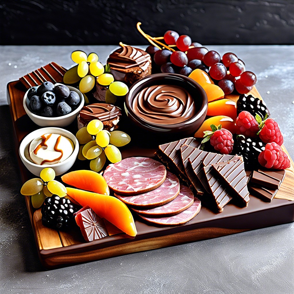 sweet treats chocolate strawberries caramel and cookies