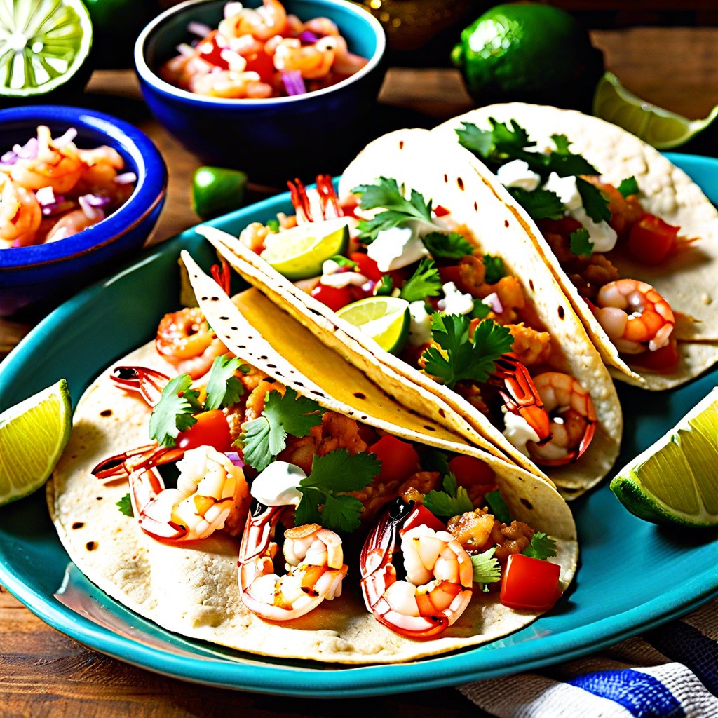 tequila infused shrimp tacos