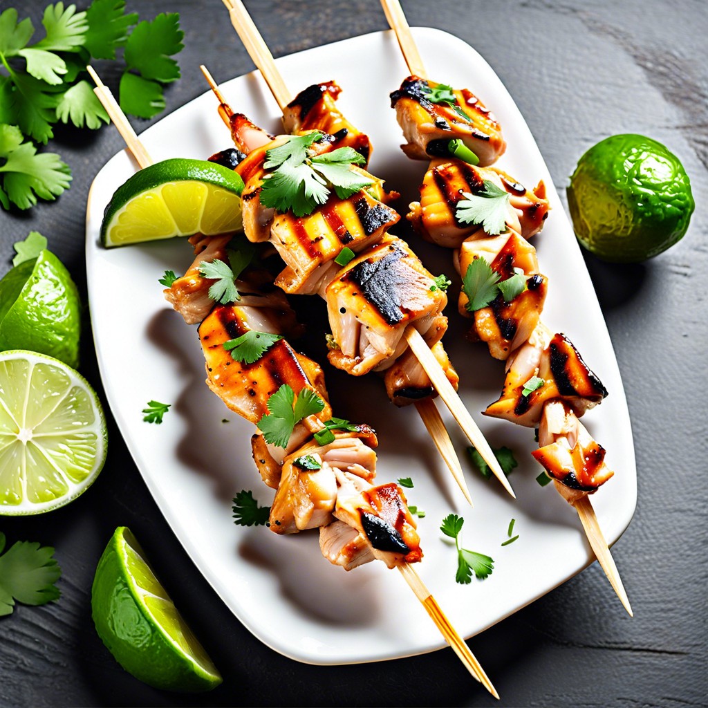 tequila lime chicken skewers