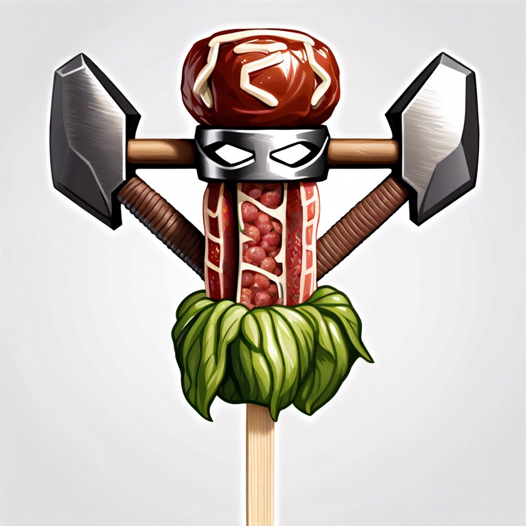 thors hammer meatball skewers