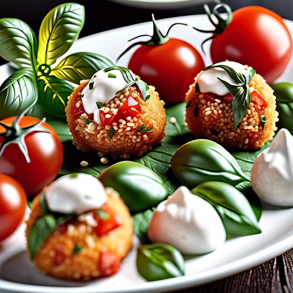 tomato basil arancini balls