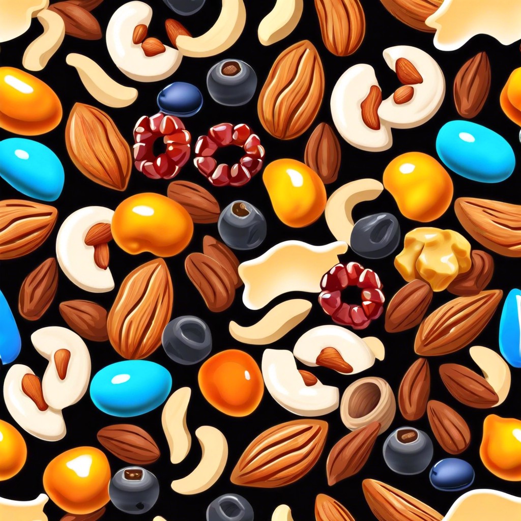 trail mix with nuts and dried fruits