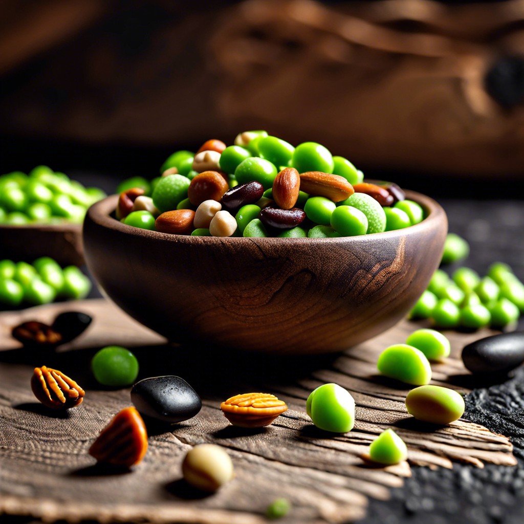 trail mix with wasabi peas