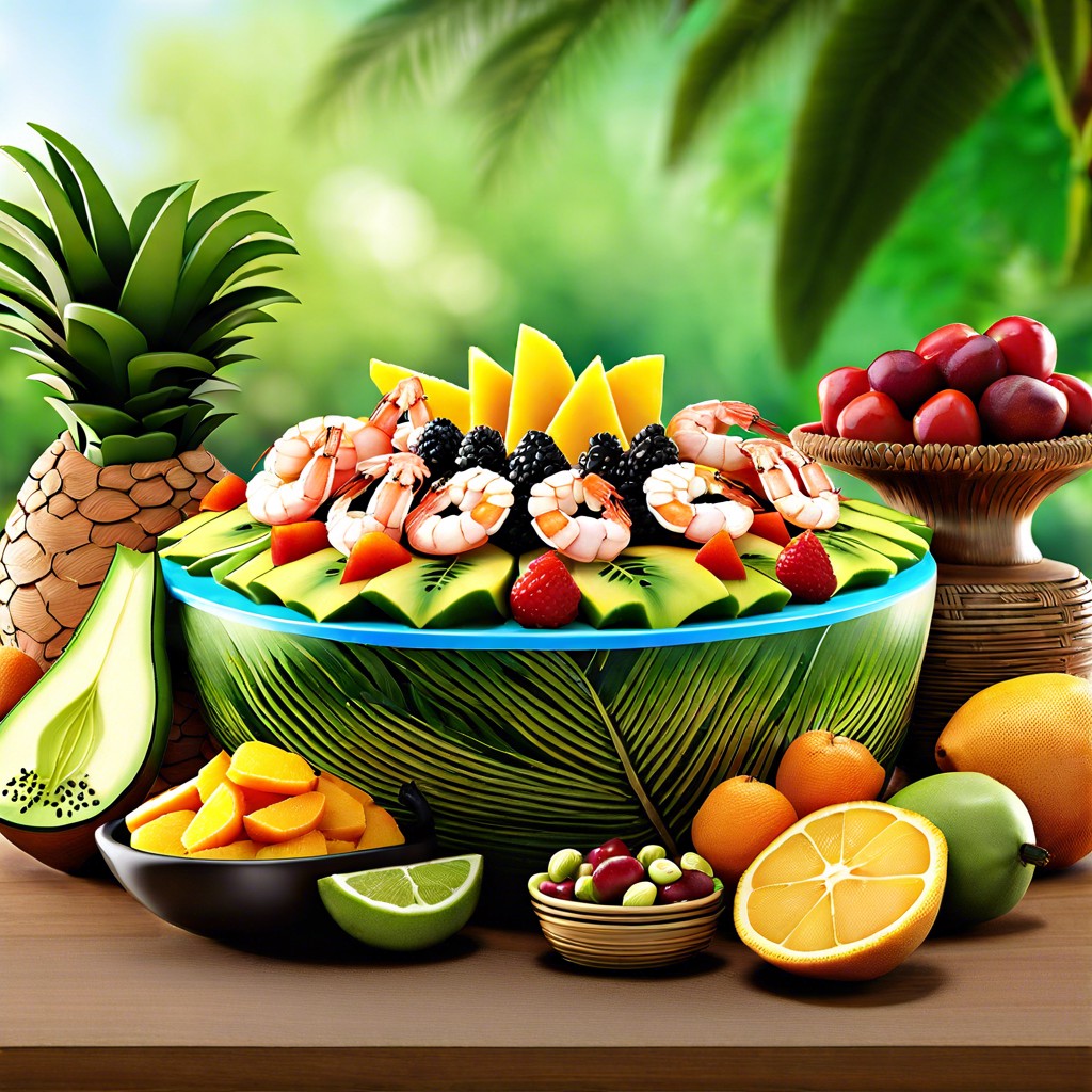 tropical fruit amp shrimp salad