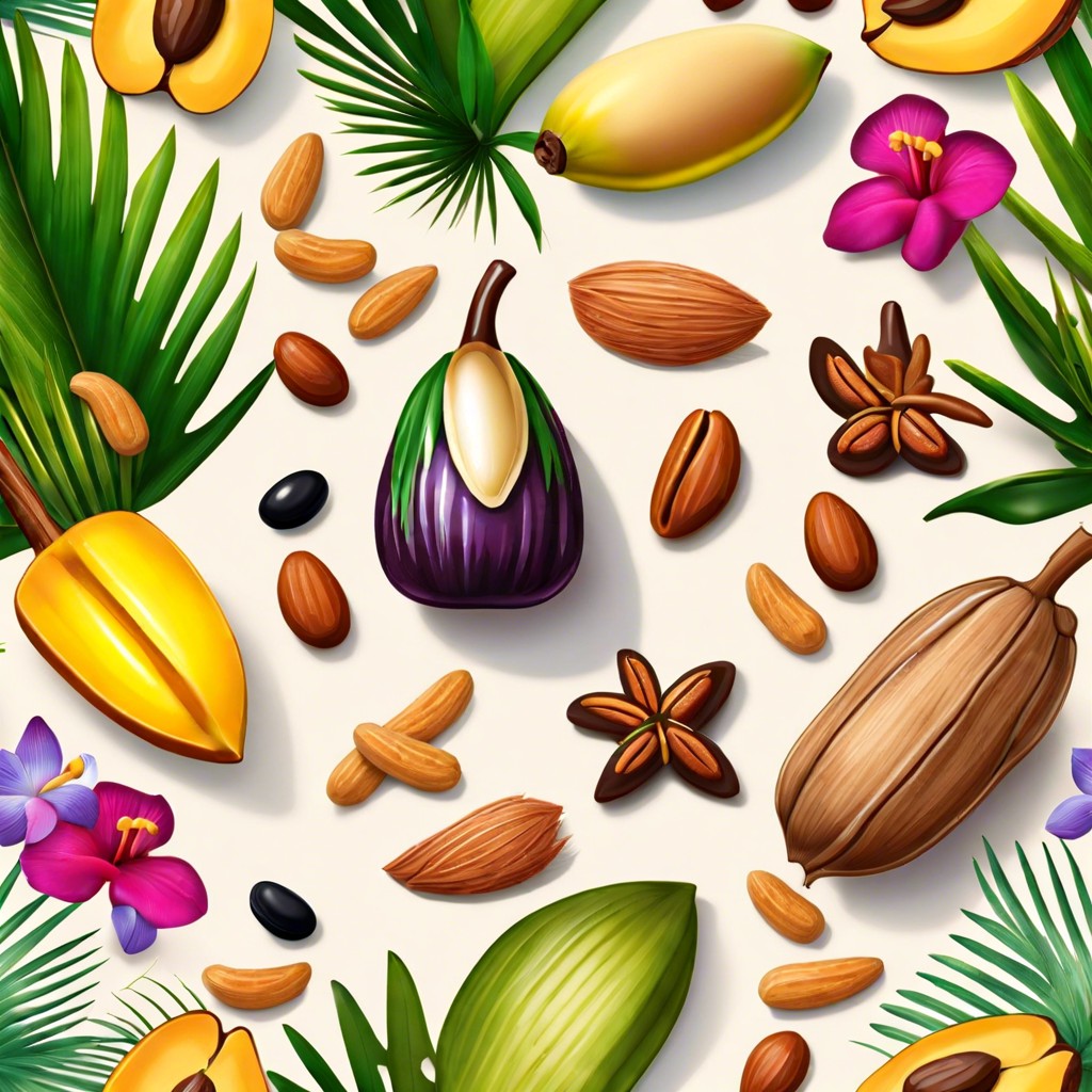 tropical trail mix dried mango coconut flakes and macadamia nuts