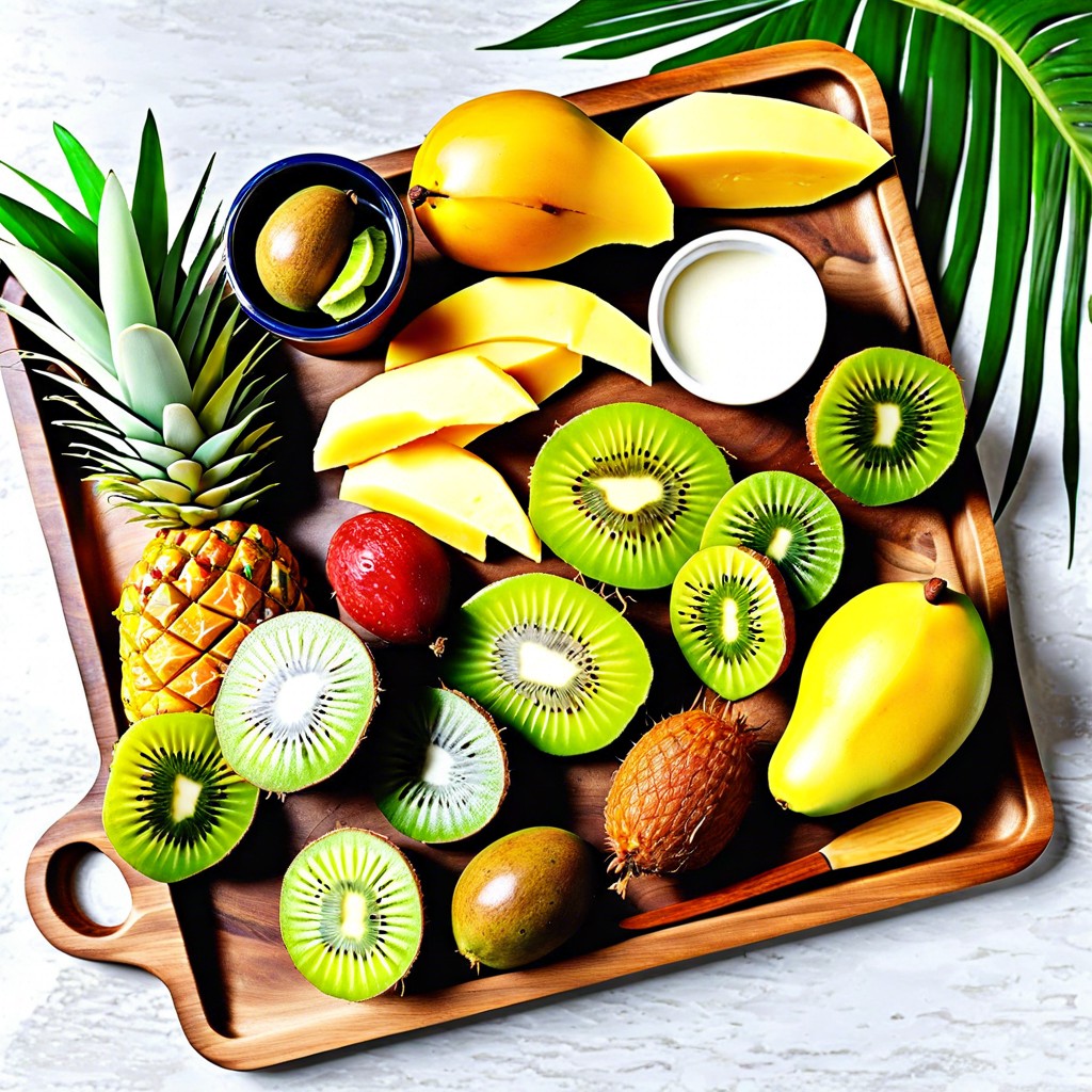 tropical treat mango kiwi coconut pineapple macadamia nuts
