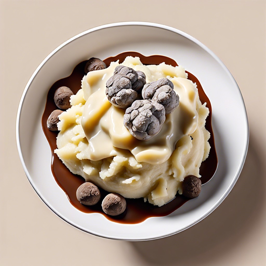 truffle mashed potatoes with extra butter and cream
