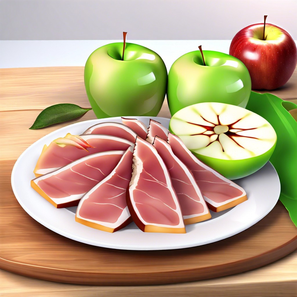 tuna and apple slices
