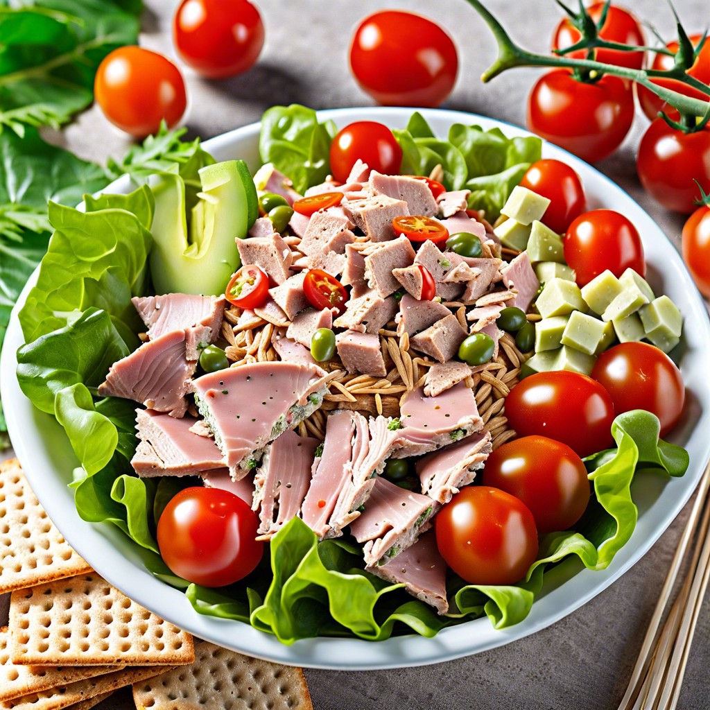 tuna salad and cherry tomatoes