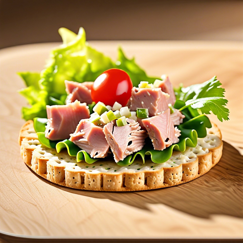 tuna salad on crackers