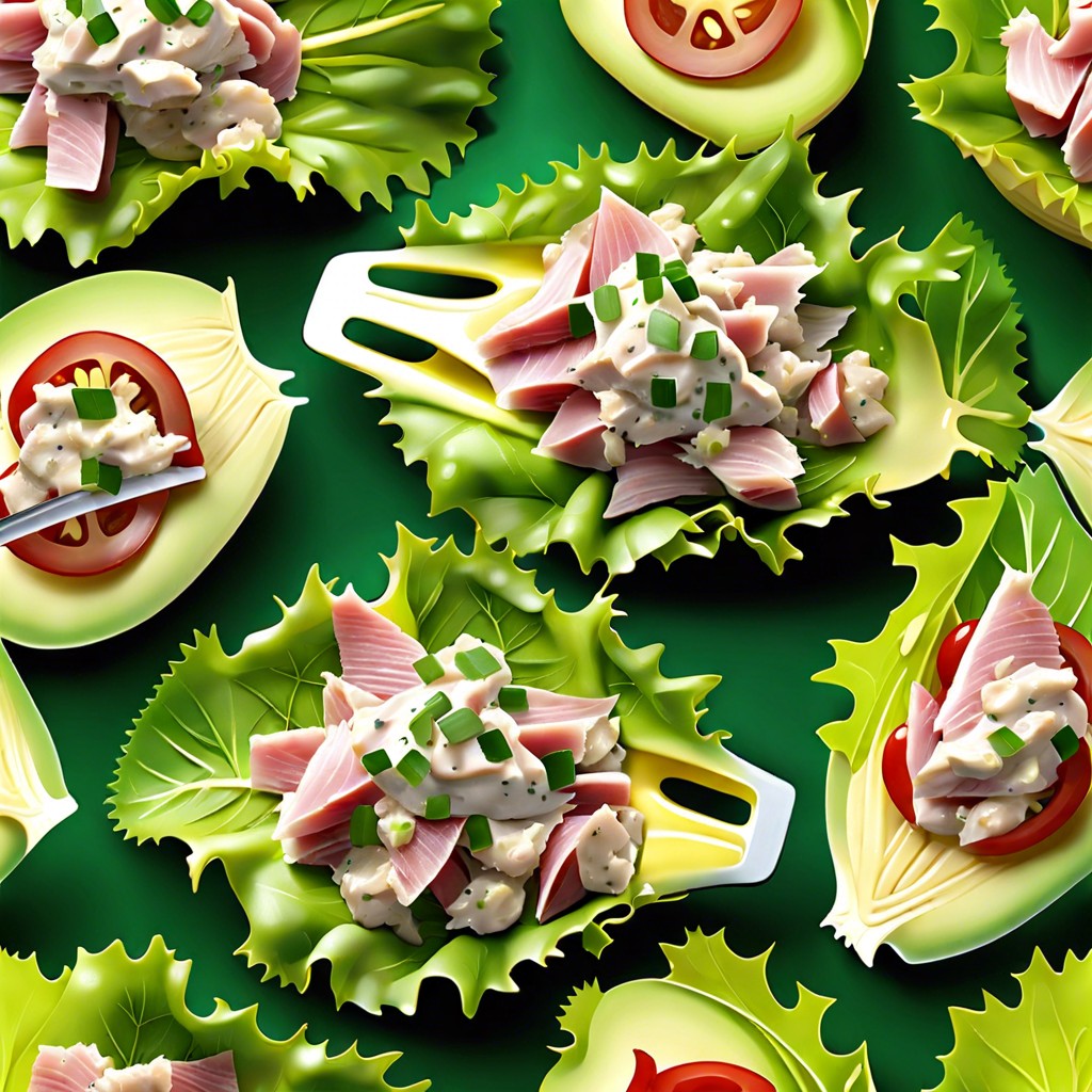 tuna salad on endive leaves