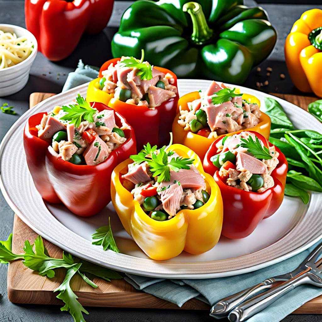 tuna salad stuffed bell peppers