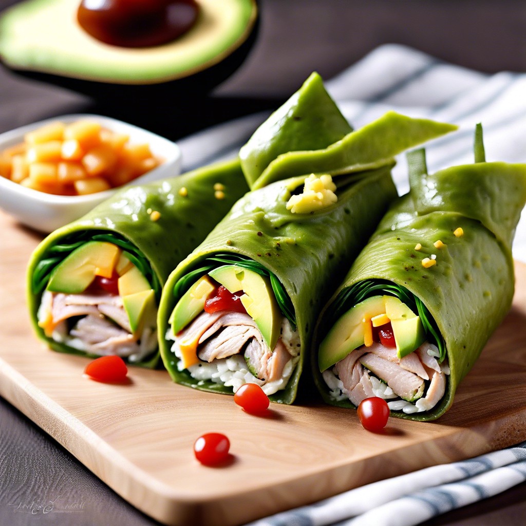 turkey and avocado roll ups