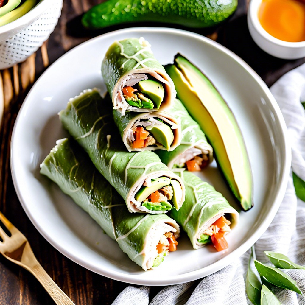 turkey and avocado roll ups