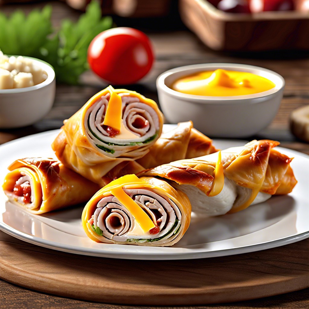 turkey and cheese roll ups