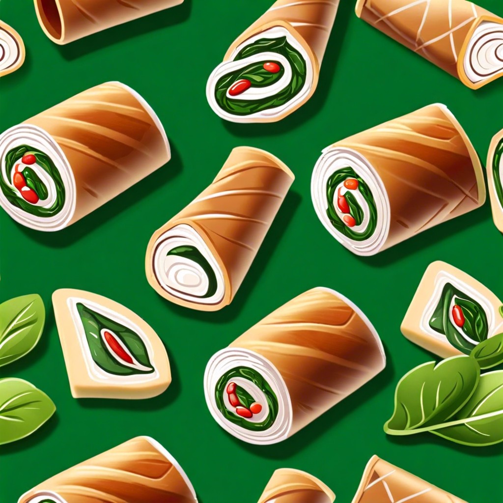 turkey and spinach roll ups