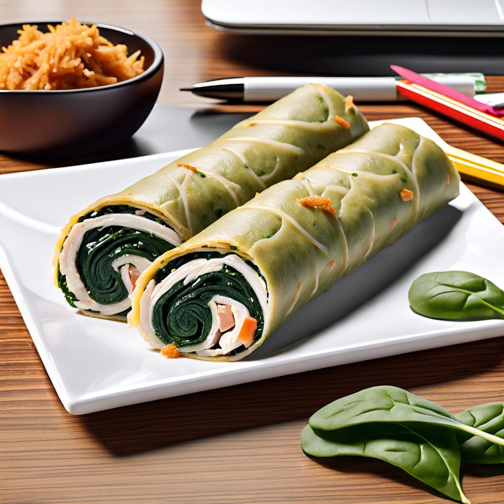 turkey and spinach roll ups