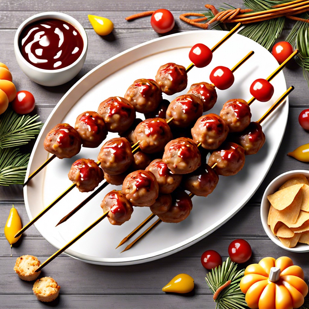 turkey meatball skewers