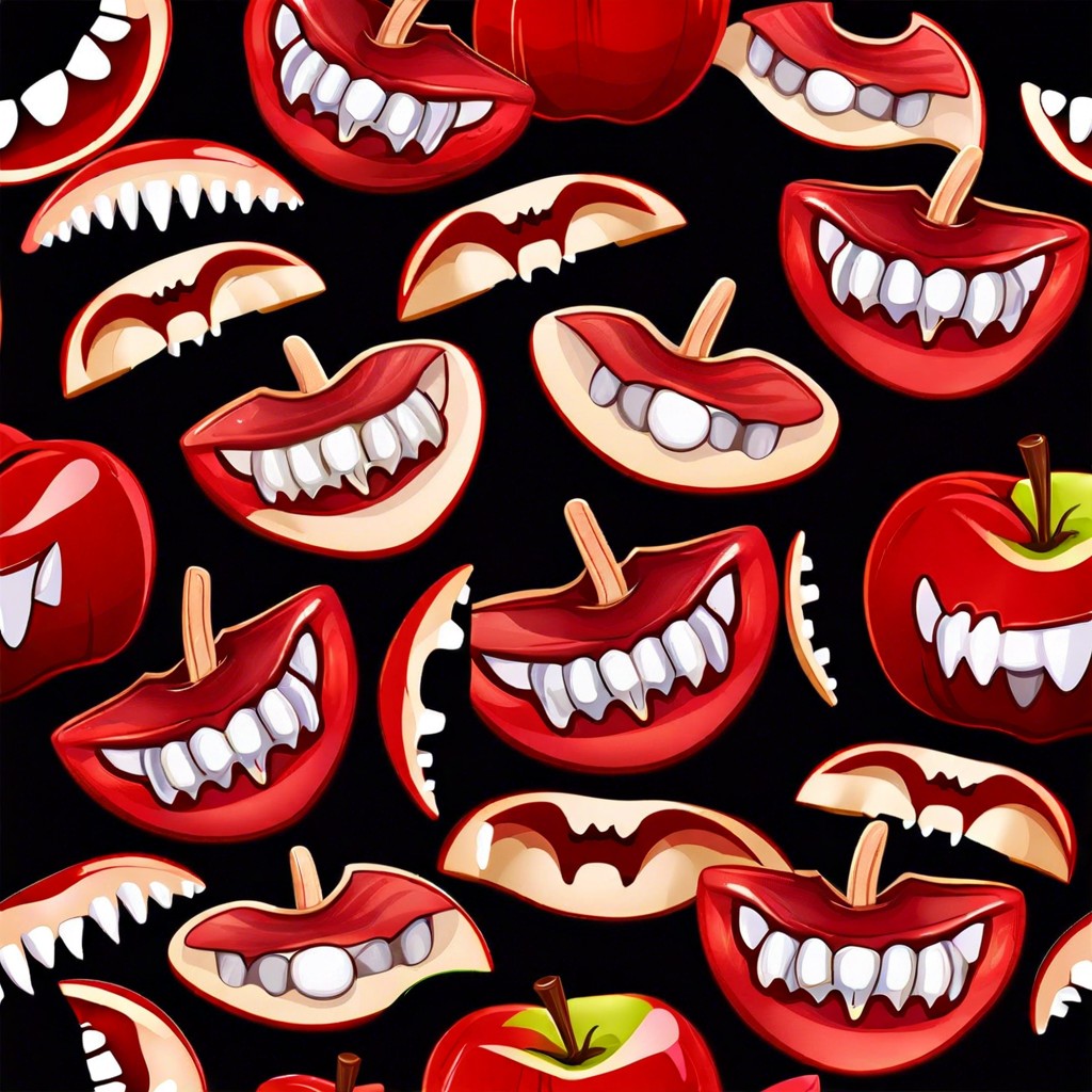 vampire teeth apple slices