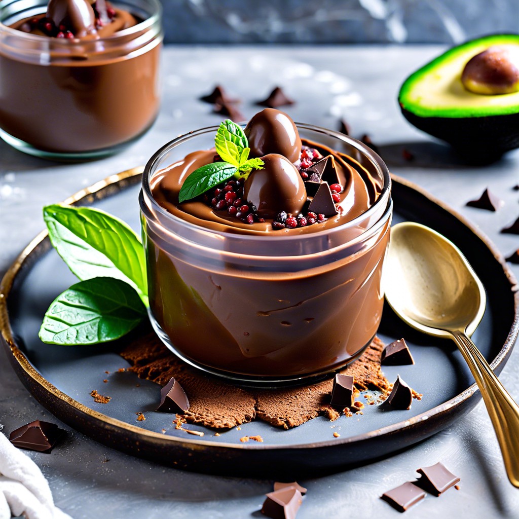 vegan chocolate avocado mousse
