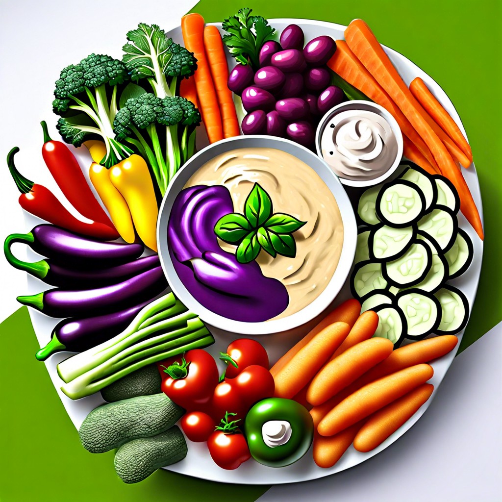 veggie and dip platter